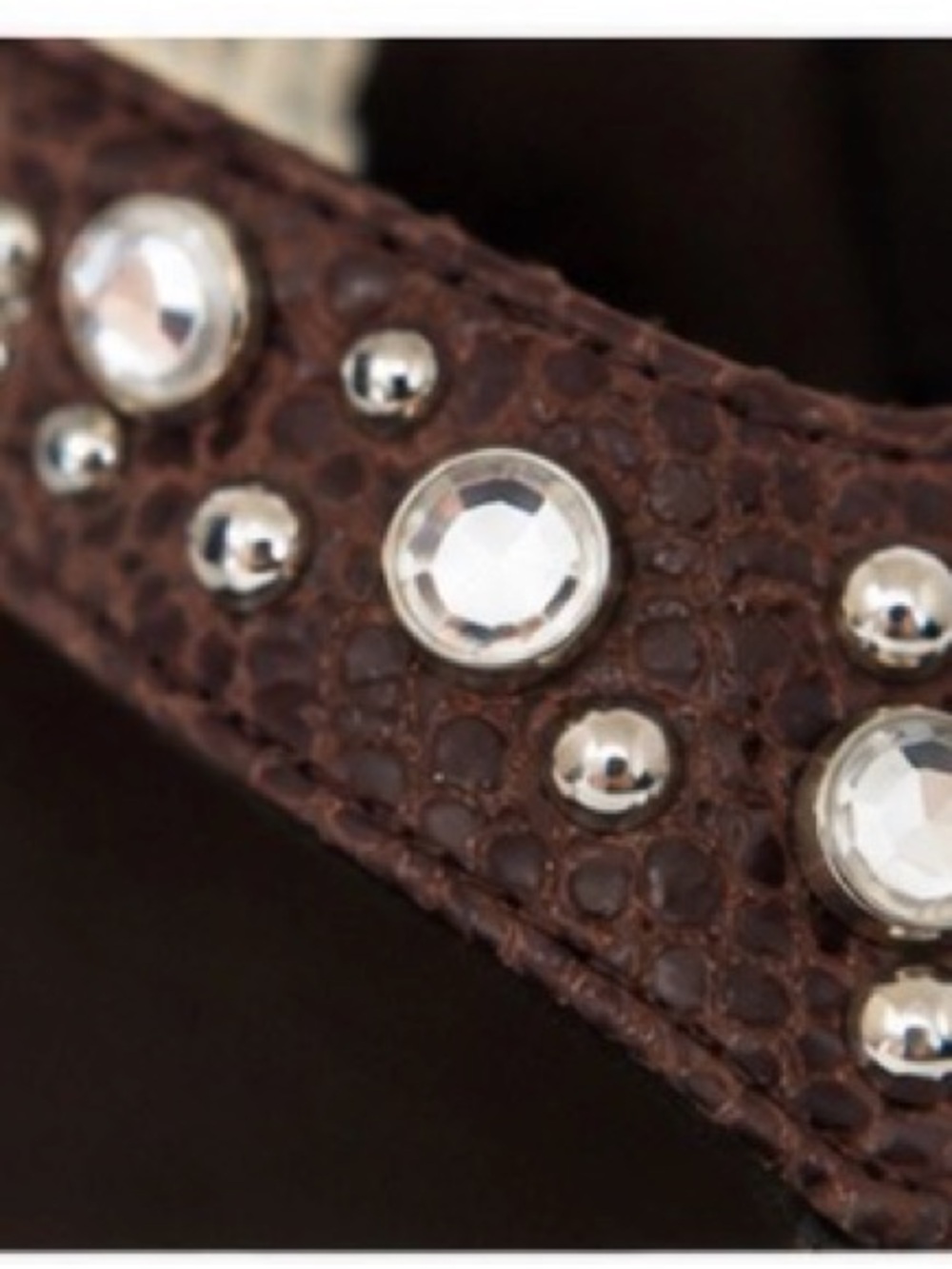 Volatile Brown Wedge Thong Sandals with Crystal Accents - Picture 4 of 7